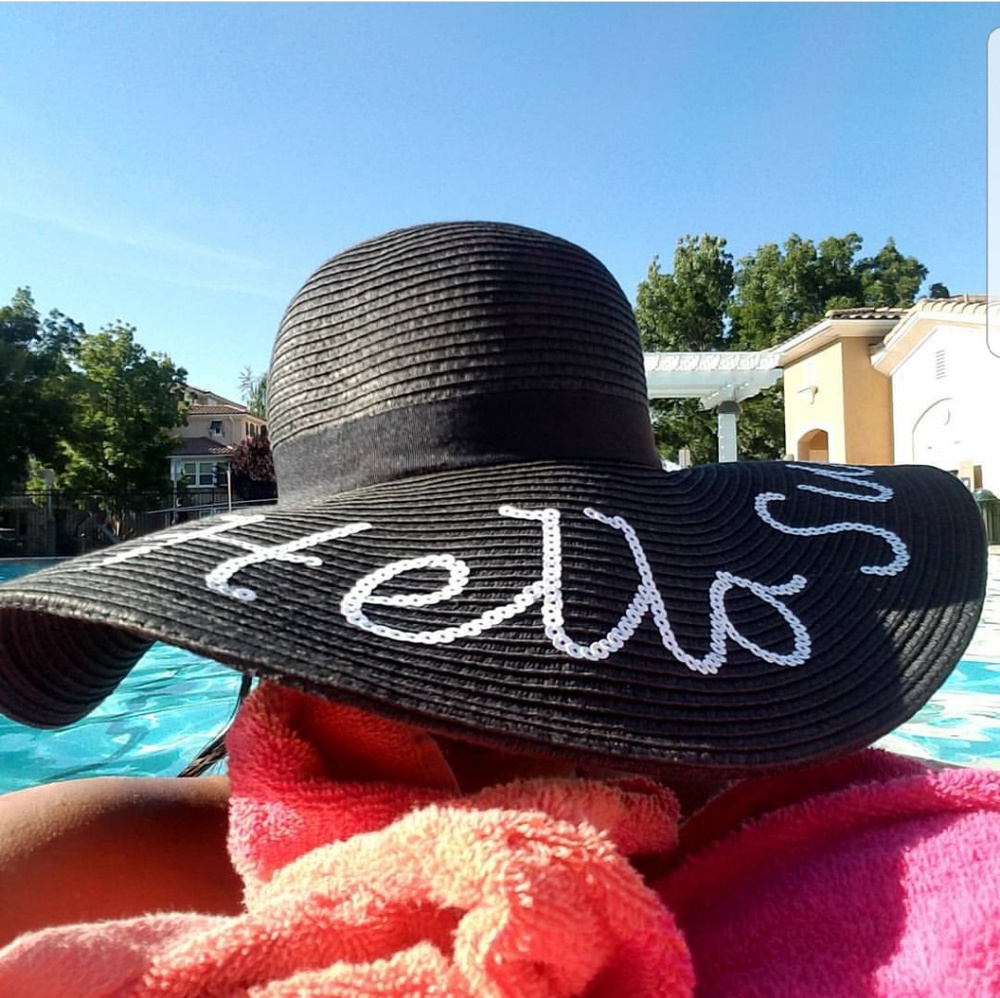 Sold:Hello Sunshine- Black Floppy Hat